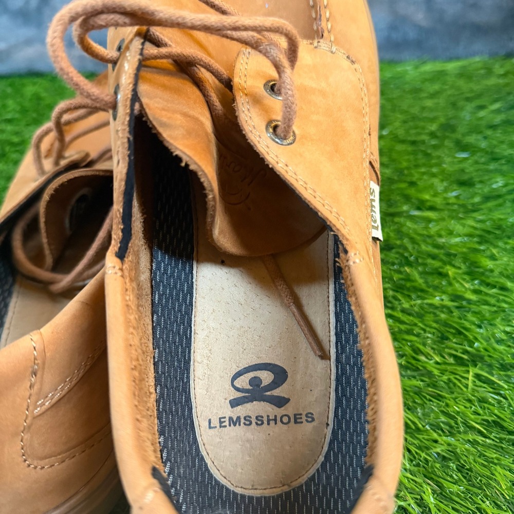 Lems Mariner Sonora Boat Shoes Mens US 10.5 EU 44 Tan Minimalist Zero Drop - Picture 9 of 14